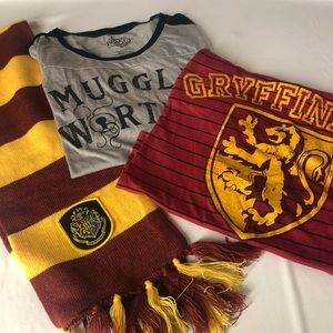 Harry Potter Bundle; 2 Medium Tops & a Scarf